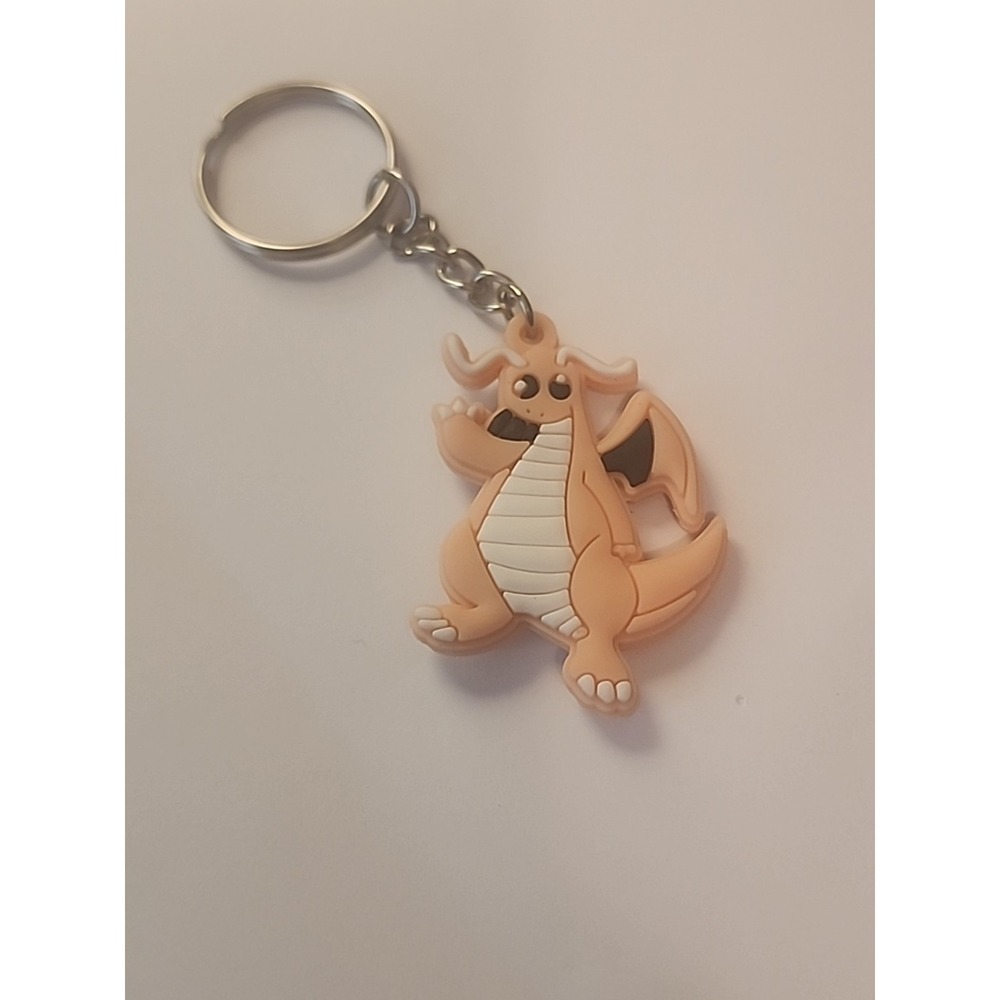 Small Dragonite Pokémon 2 Sided Rubber‎ Keychain